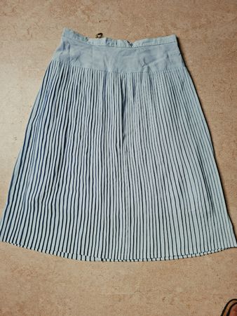 Vintage Joli Jardin Plisse Rock hellblau Polyester Viskose