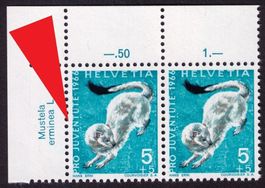 1966_215_Pro Juventute_Abart FARBIGER PUNKT ü N v. JUVENTUTE