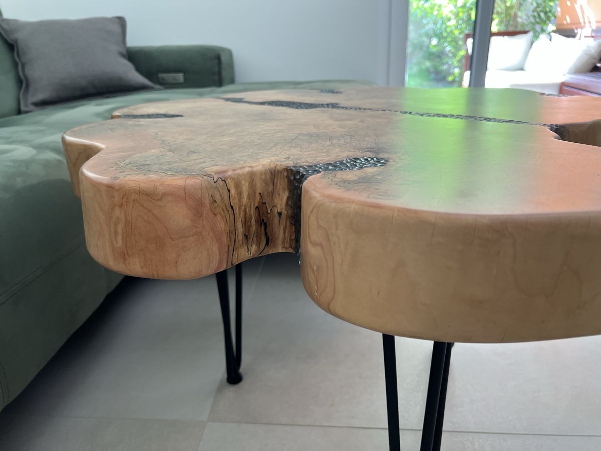 Tavoli: Unique handcrafted acacia table – Nuovo e nell'imballaggio originale da Corsier GE venduto da Karol_save_planet 5