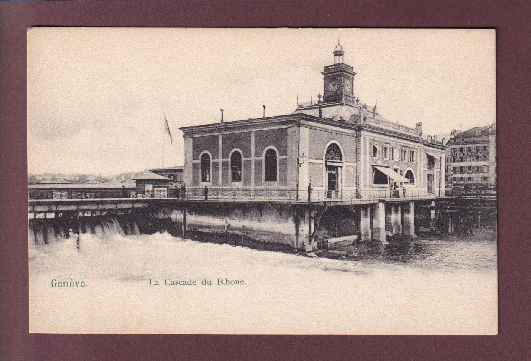 Cartoline postali: GENEVE - Cascade du Rhône – Usato da Pully venduto da nicecards