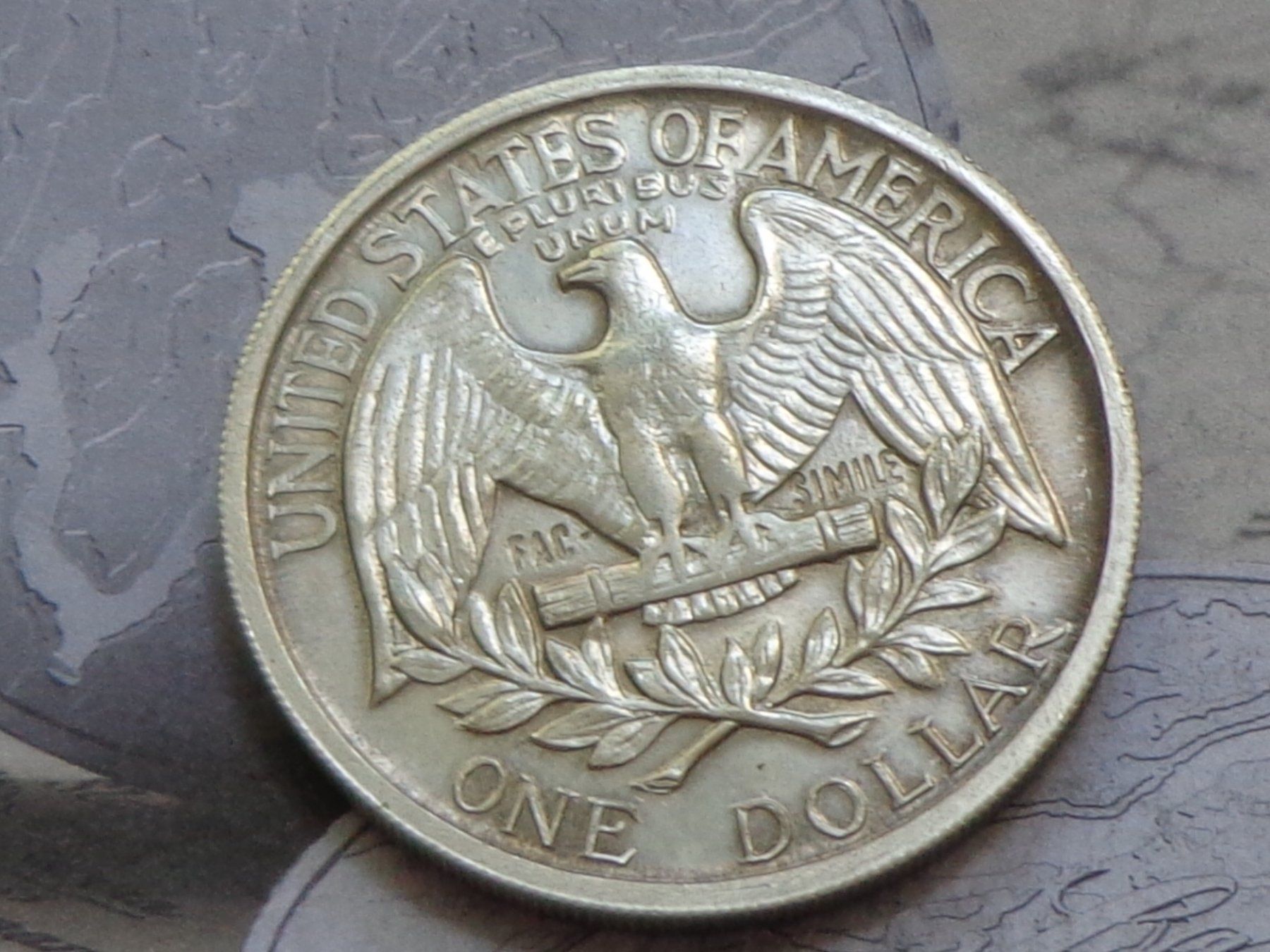 Tutti le monete: USA 1 Dollar 1865 "Washington"  FAC SIMILE - Curiosité !! – Usato da Pully venduto da UCA01