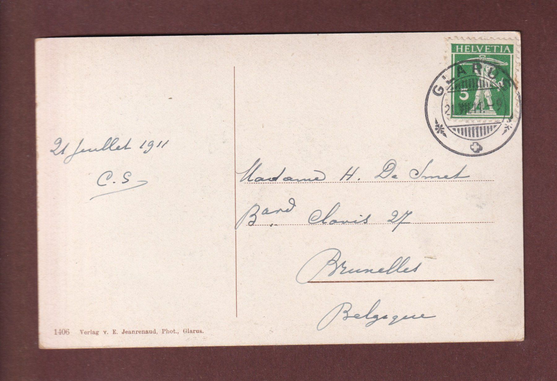 Cartes postales: LÖTSCHTOBELBRÜCKE - 1911 – D'occasion à Pully par nicecards-shop 1
