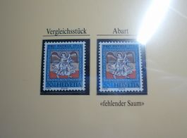 Abart 1966 **, Pro Patria, "Fehlender Saum"
