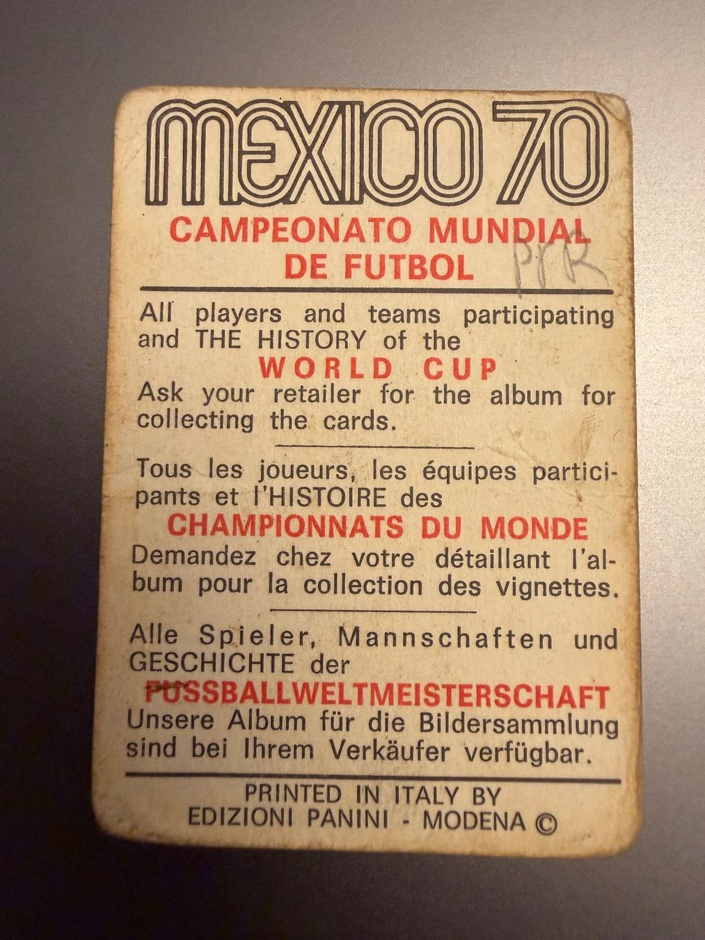 Panini Carte collezionabili: Panini World Cup Mexico 1970 - Cornel Dinu #224 – Usato da Nyon venduto da Wyvern 2
