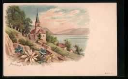Künstler-AK Montreux, Lac Léman