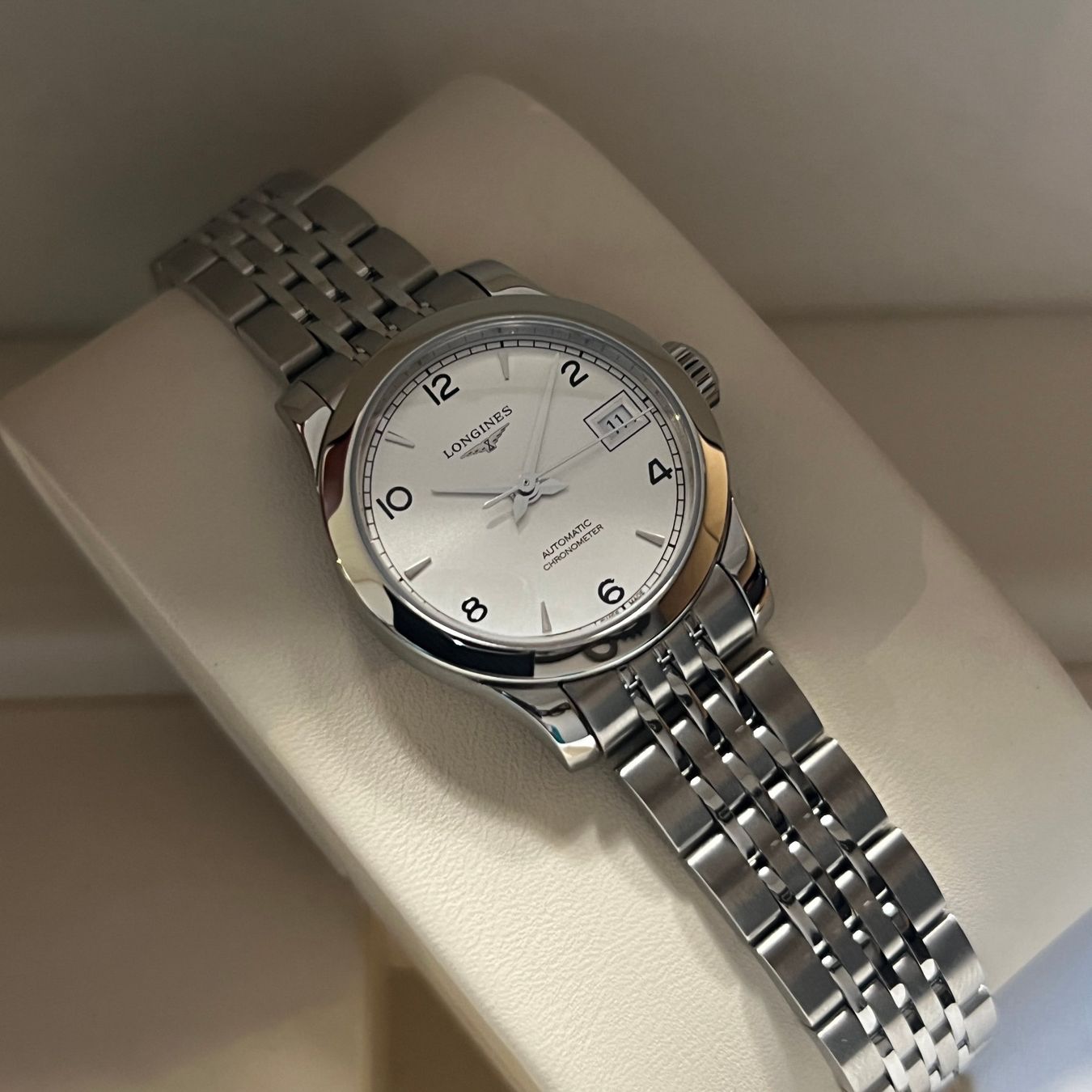 Longines Uhren: Longines Record Lady Automatic Full Set L2.320.4.76.6 – Gebraucht aus Carouge GE von Watchaser 7