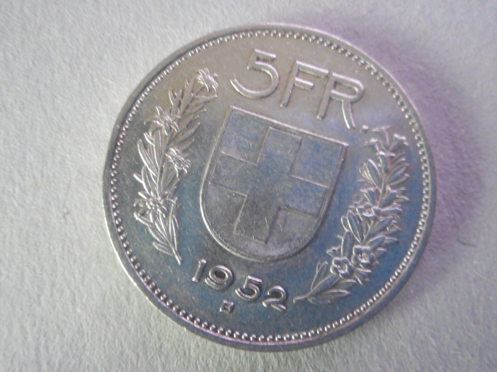 Tutti le monete: 5 Fr. 1952  silber – Usato da Kriegstetten venduto da pizlad2010 1