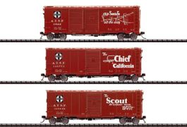 Trix  USA 24913 ATSF 40 ft Boxcar 3-teilig