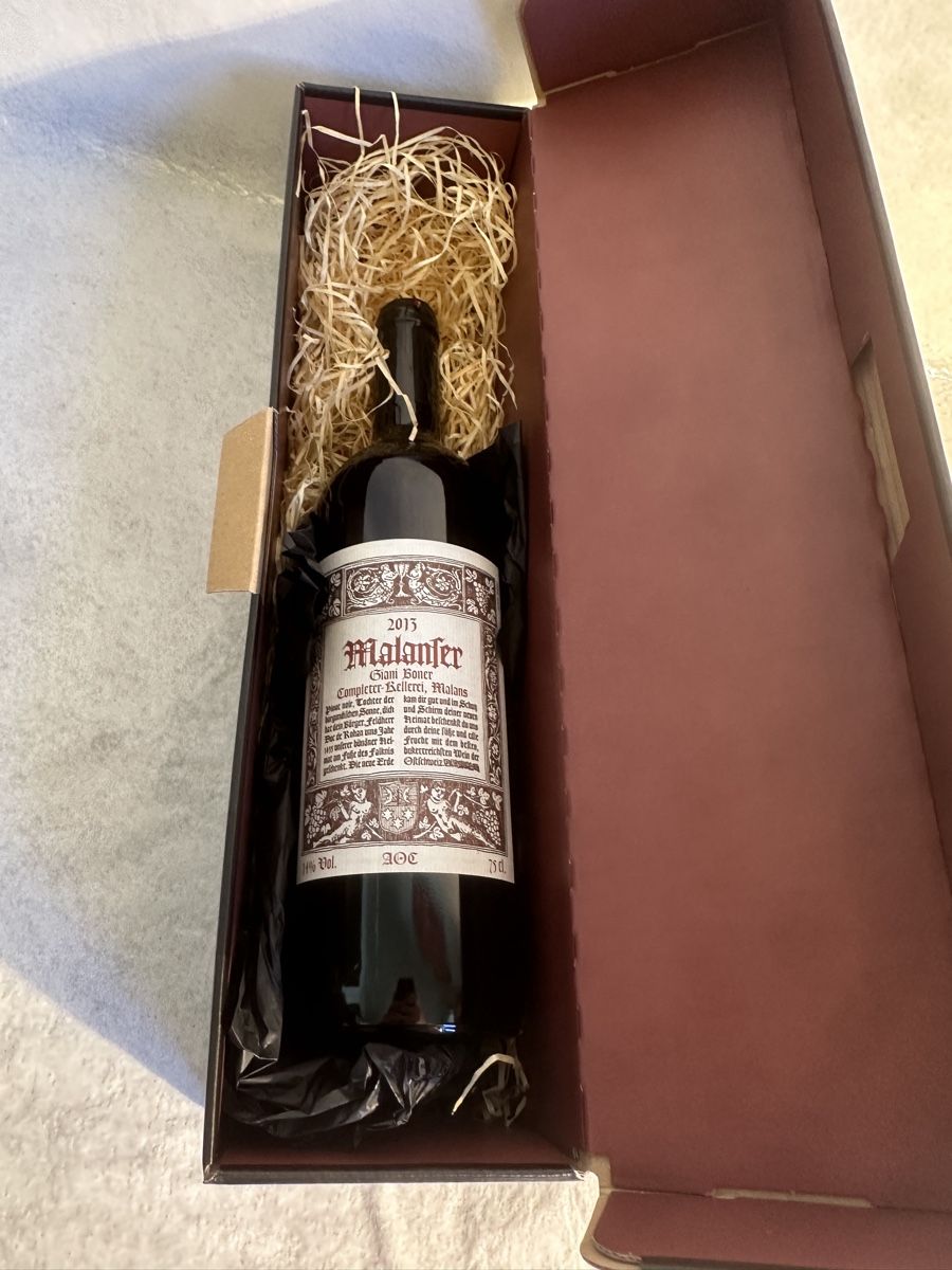 Vino: Malanser 2013 Giani Boner Pinot Noir – Nuovo e nell'imballaggio originale da zürich venduto da Eltons 5