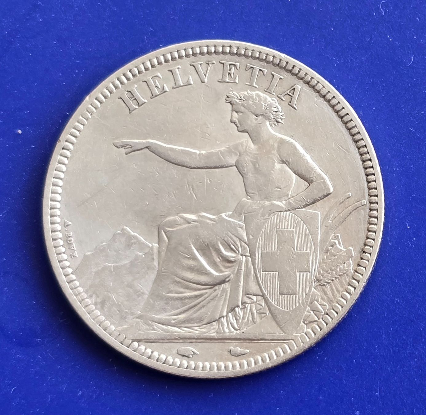 Tutti le monete: Silber Schweiz 5 Fr. 1851 A – Usato da Winterthur venduto da Cruiser3 1