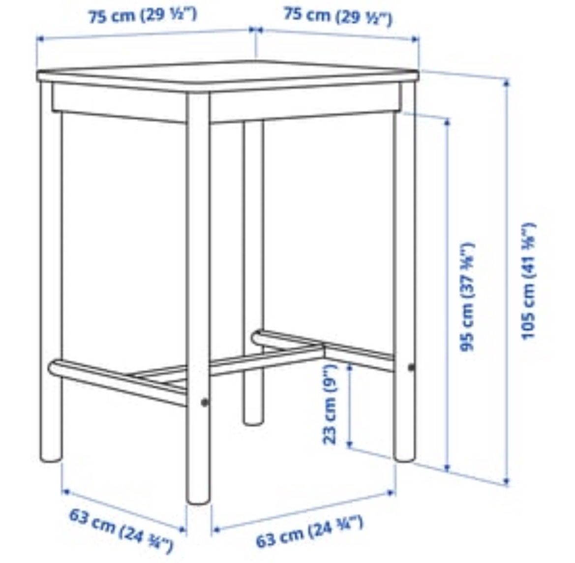 Ikea Tischset: IKEA RÖNNINGE Bartisch mit 4 Barhockern, Birke  – Gebraucht aus Wil SG von kle_5k82 5