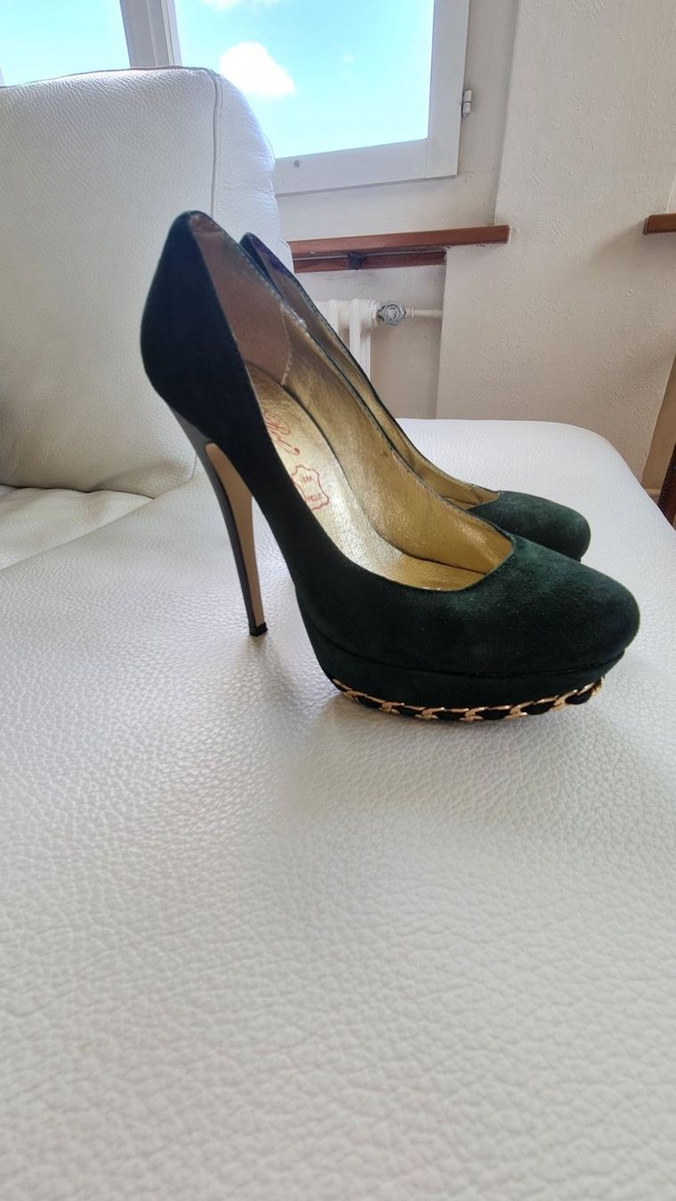 Scarpe da donna: Wildlederpumps moosgrün Gr. 37 – Usato da Kriens venduto da ..stx.. 2