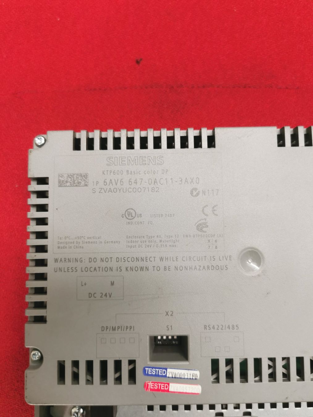 Siemens Sistema di controllo: Siemens SIMATIC HMI KTP600 Basic Color DP Touch Panel Top! – Usato da Niederlenz venduto da Chevy_V8 4