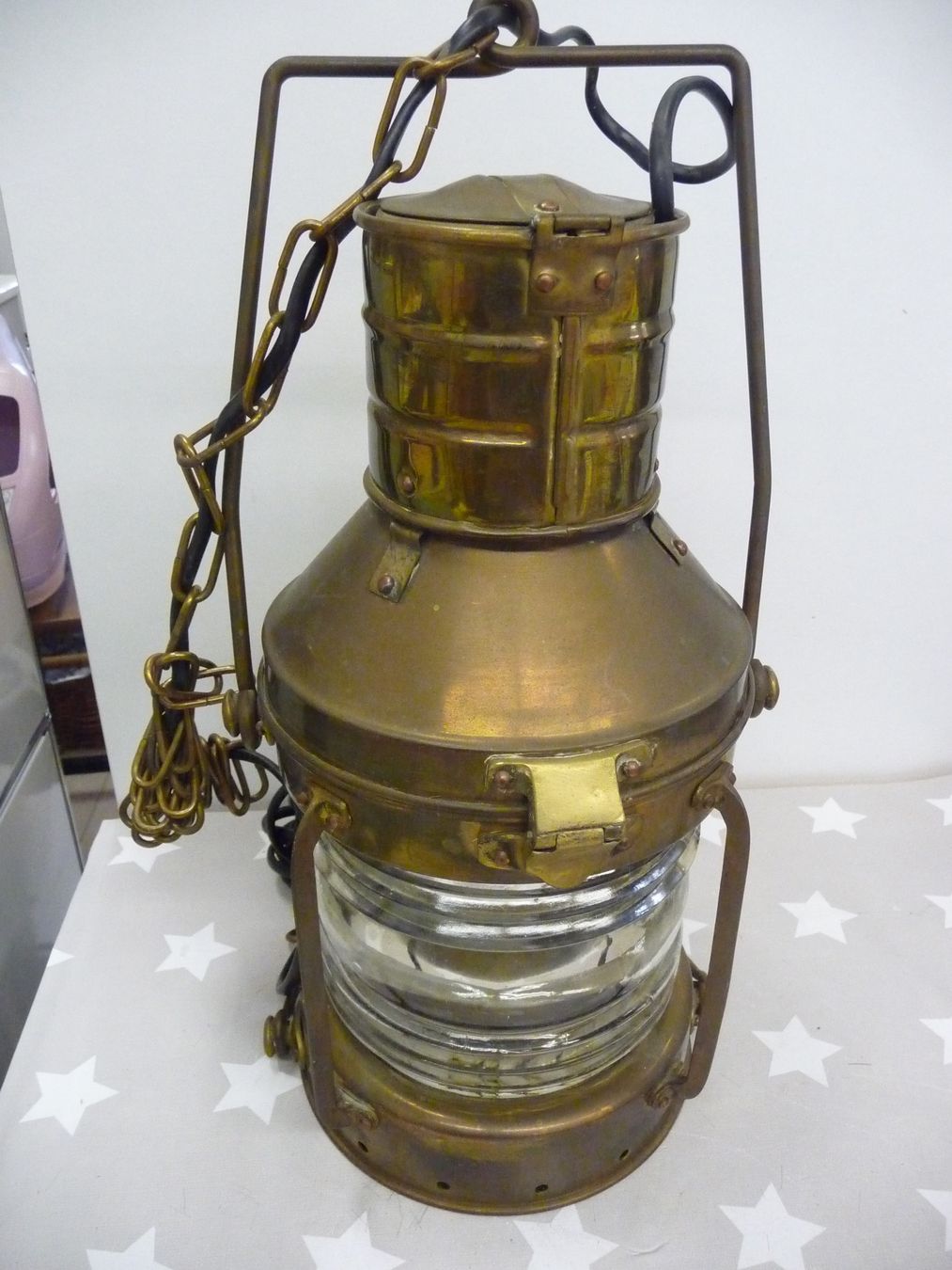 Lampade: elektrifizierte Anchor Lampe Leuchte Schiffslampe ? – Usato da Rafz venduto da Powacaddy 2