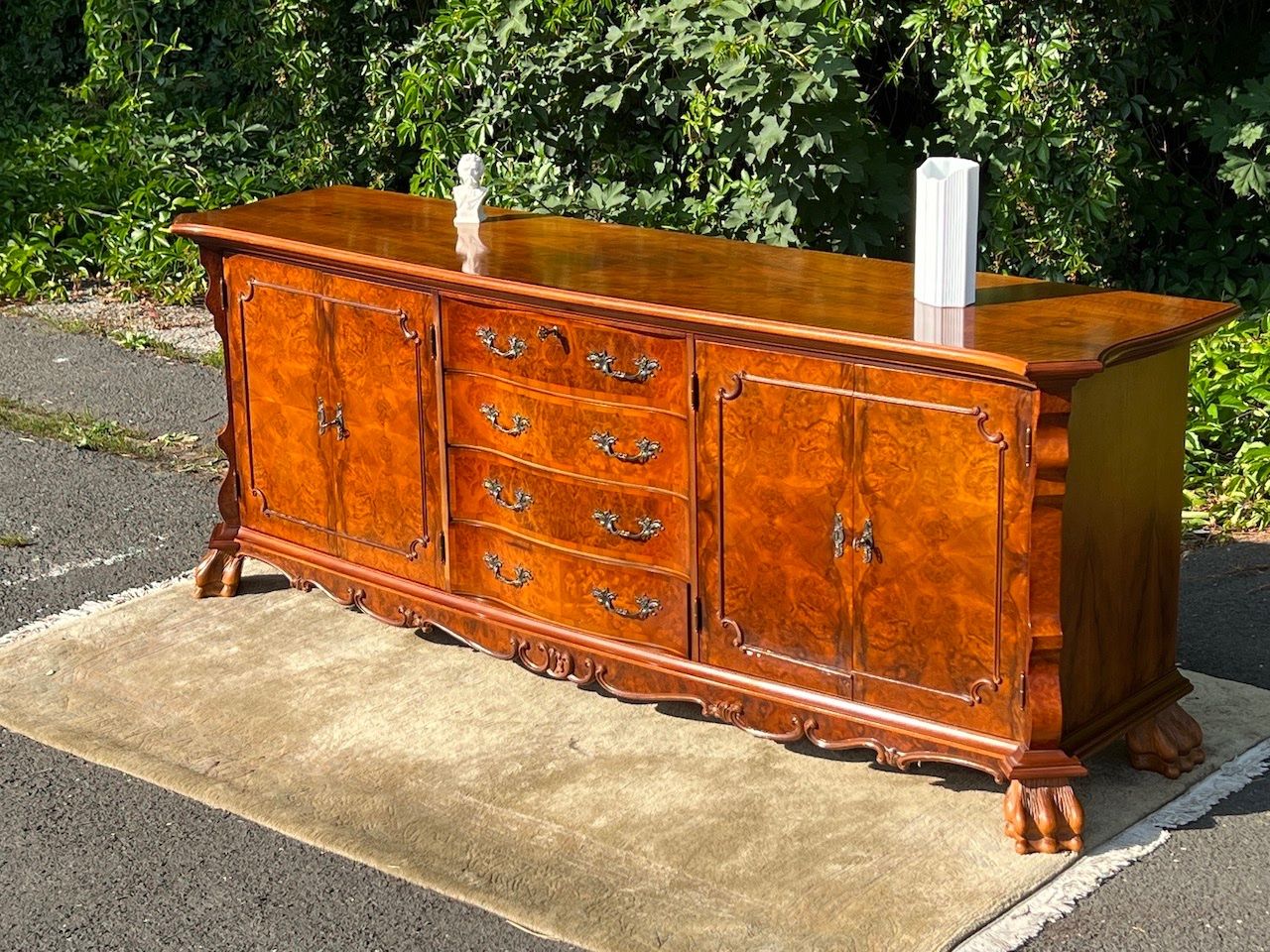 Cassettiere: Barock Rokoko Kommode Sideboard Nussbaum Herrenzimmer – Usato da Gemünden venduto da GEUENWALD 2