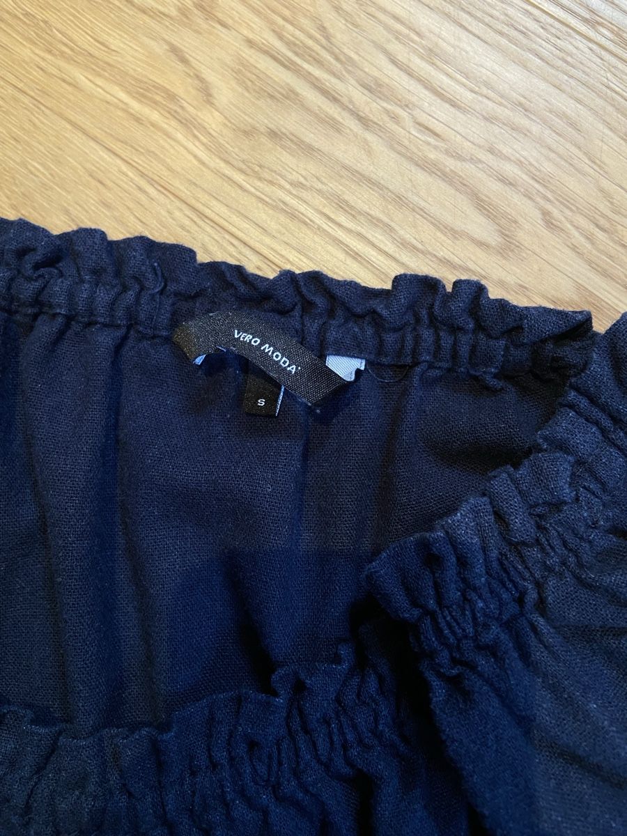 Vero Moda Chemisiers: Bluse mit Leinenanteil Small dunkelblau – D'occasion à Winterthur par mal_8f2x 2
