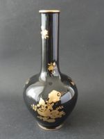 Alte Vase mit goldenem Blumendekor von Langenthal