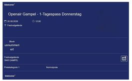 Openair Gampel Ticket - 1 - Tagespass Donnerstag