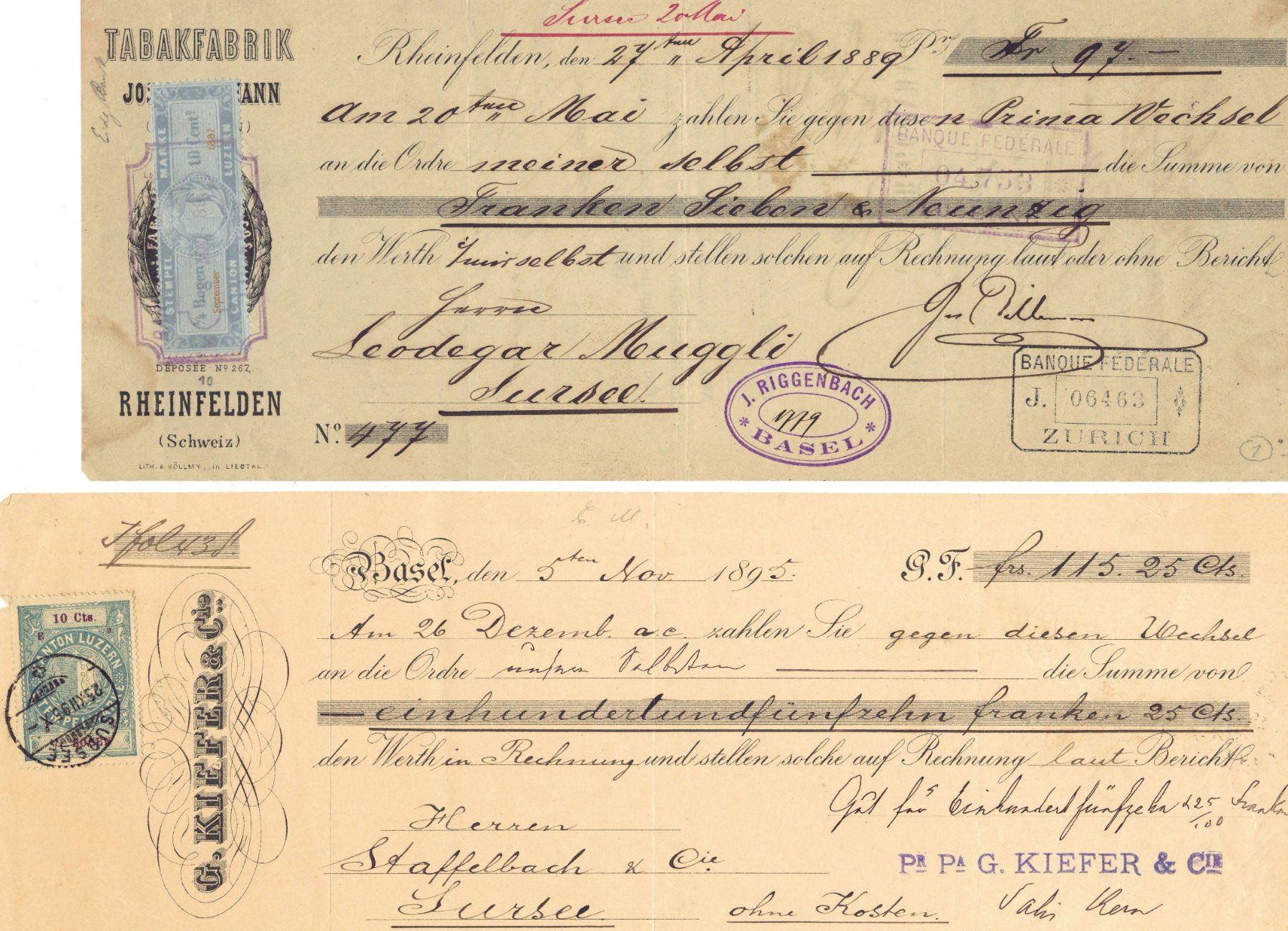 Documenti: 5 Historische Wertpapiere / Wechselschein – Usato da Kaufdorf venduto da Zaumar