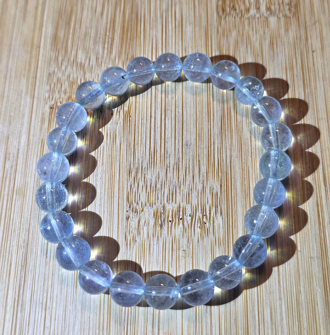 Minerali & Pietre curative: Gemmy Aquamarin Armband D 7.7mm – Nuovo e nell'imballaggio originale da Matzingen venduto da Shay_Crystalz