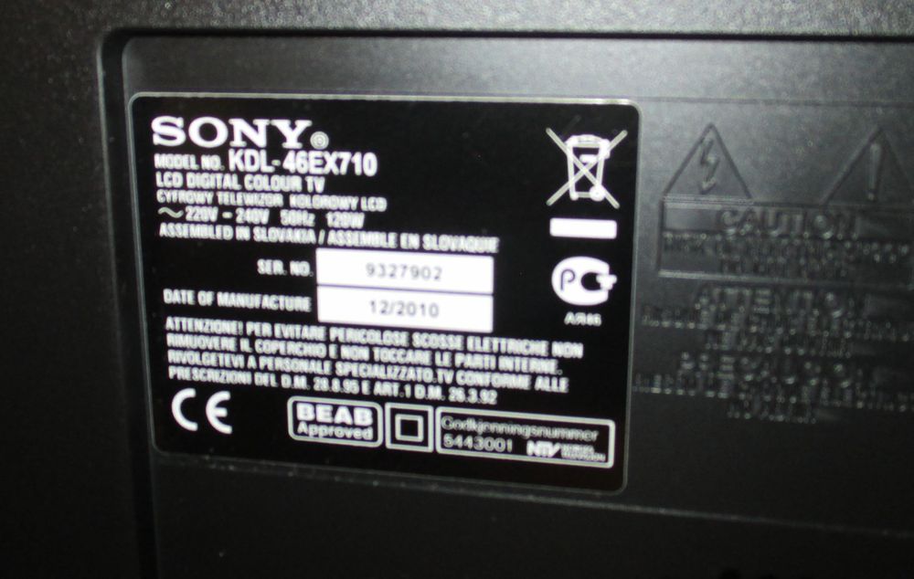 Sony Bravia LEDTV KDL46EX710, 46", Full HD, 100Hz Kaufen auf Ricardo