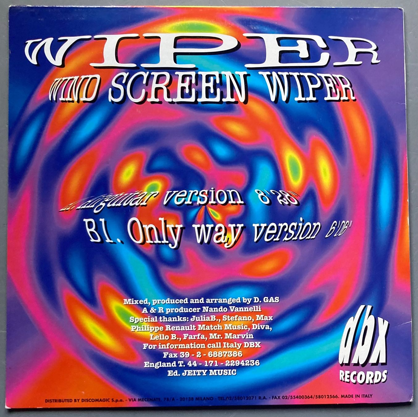 Schallplatten: WIPER - WIND SCREEN WIPER – Gebraucht aus Poliez-Pittet von Newtown-Records 1