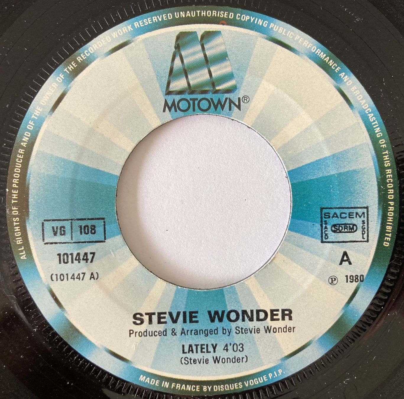 Vinyles: STEVIE WONDER - LATELY – D'occasion à Bottens par hotter-than-hell 2