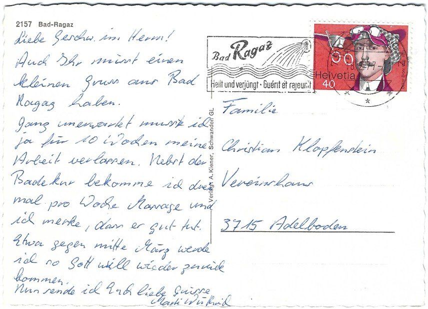 Cartoline postali: AK Bad Ragaz – Usato da Rheinfelden venduto da wil_m7gh 1