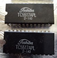 TOSHIBA TC5517APL SRAM 2K x 8, 2 Stück