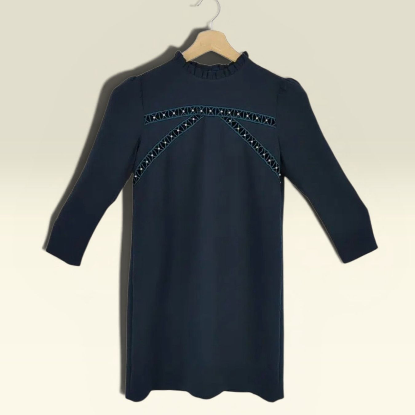 Sandro Vestiti: Robe Sandro Paris bleue marine avec perles - Taille S – Nuovo (secondo la descrizione) da Le Locle venduto da sAm_2112
