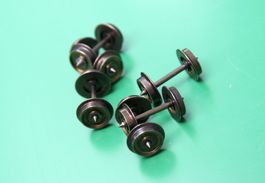 6x Märklin H0 Radsätze, isoliert, für Gleichstrombetrieb
