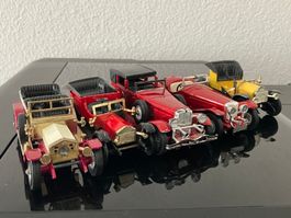 Konvolut Oldtimer 5 Modelle beschädigt 1:43