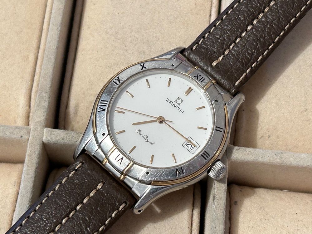 Montre Homme FLAMOR Plaqué Or - Cadran Jumbo 36mm, Mouvement Mécanique Manuel, Occasion