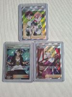 Pokémon Set: 3 seltene Trainer Fullart Karten (Agathe, Broml