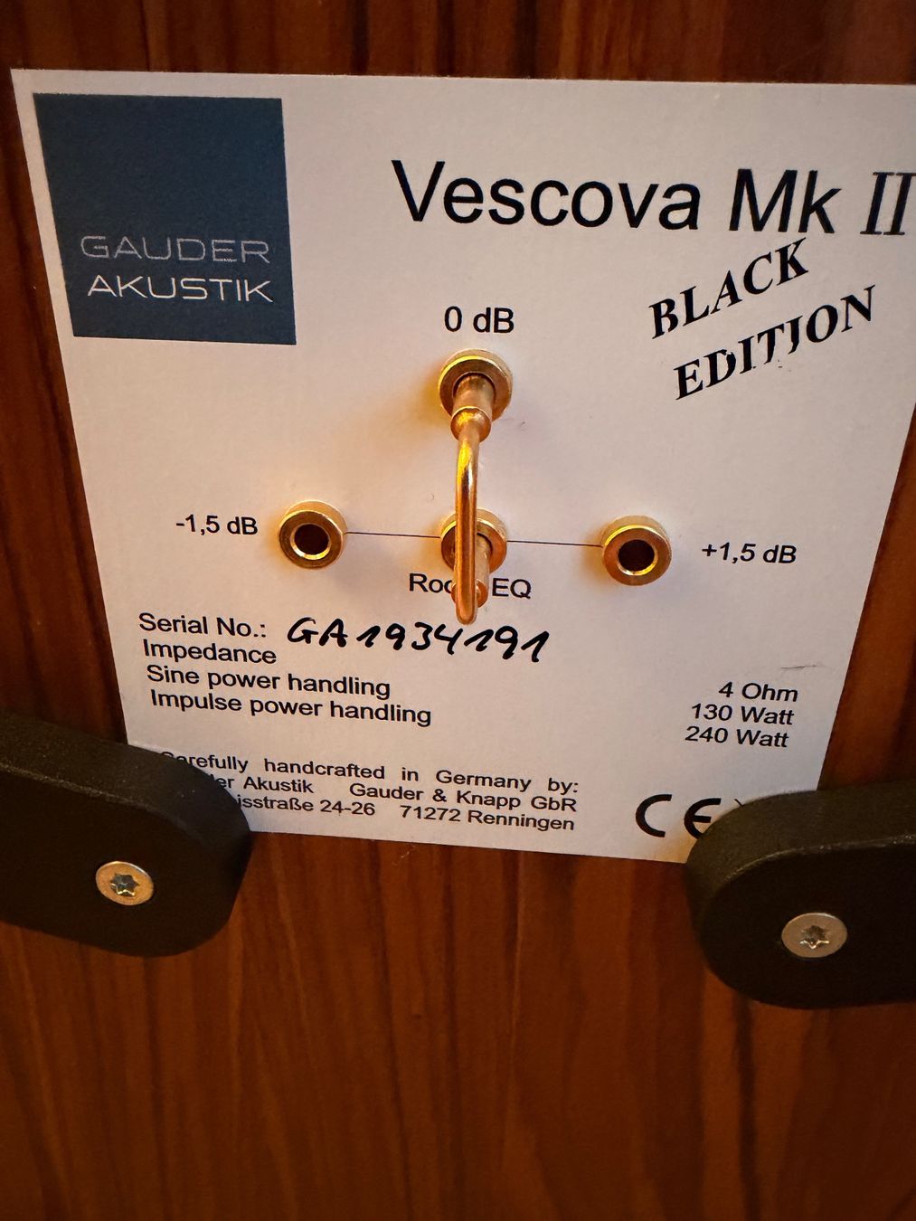 Lautsprecher: Gauder Vescova MKll Black Edition – Gebraucht aus Mont-sur-Lausanne von Bluesix6 4