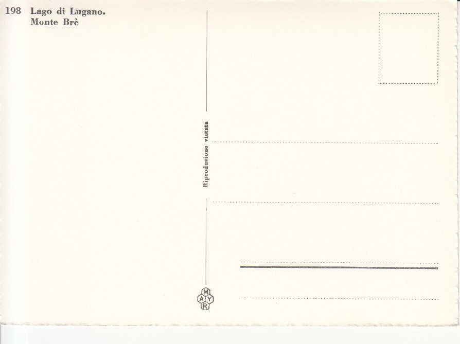 Cartoline postali: Monte Brè ca. 1950 – Usato da Bürglen TG venduto da StampGraf 1
