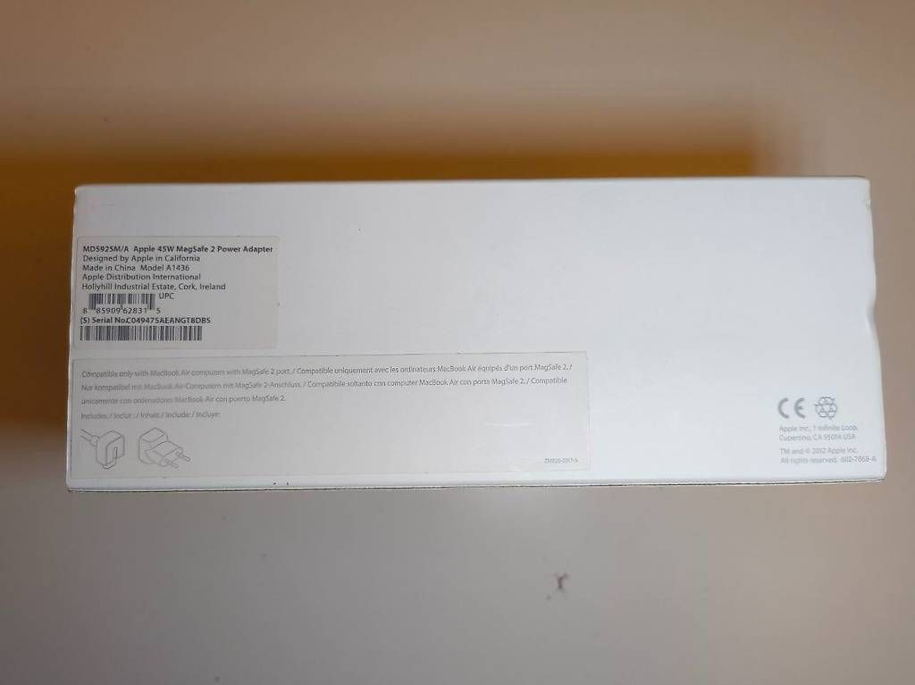 Apple Caricabatterie: Apple 45W MagSafe 2 Power Adapter  Original mit Box – Usato da Basel venduto da DuskoDjv 3