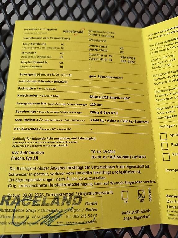 Felgen: Felgen 7.5x17 ET35 5x100 – Gebraucht aus Sattel von Sim099 3