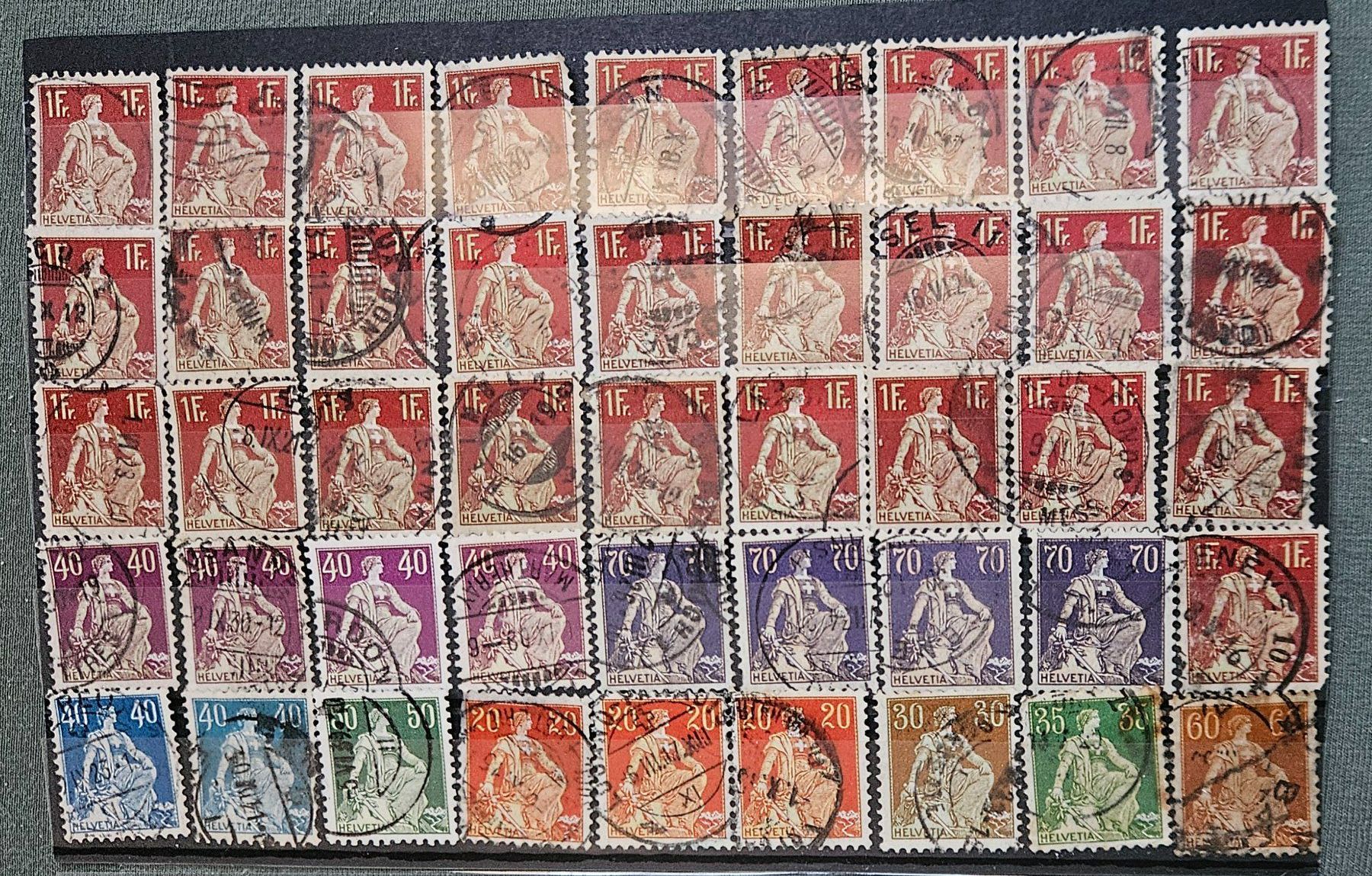 Alle Briefmarken: Sitzende Helvetia mit Schwert – Gebraucht aus Aetingen von stewi03