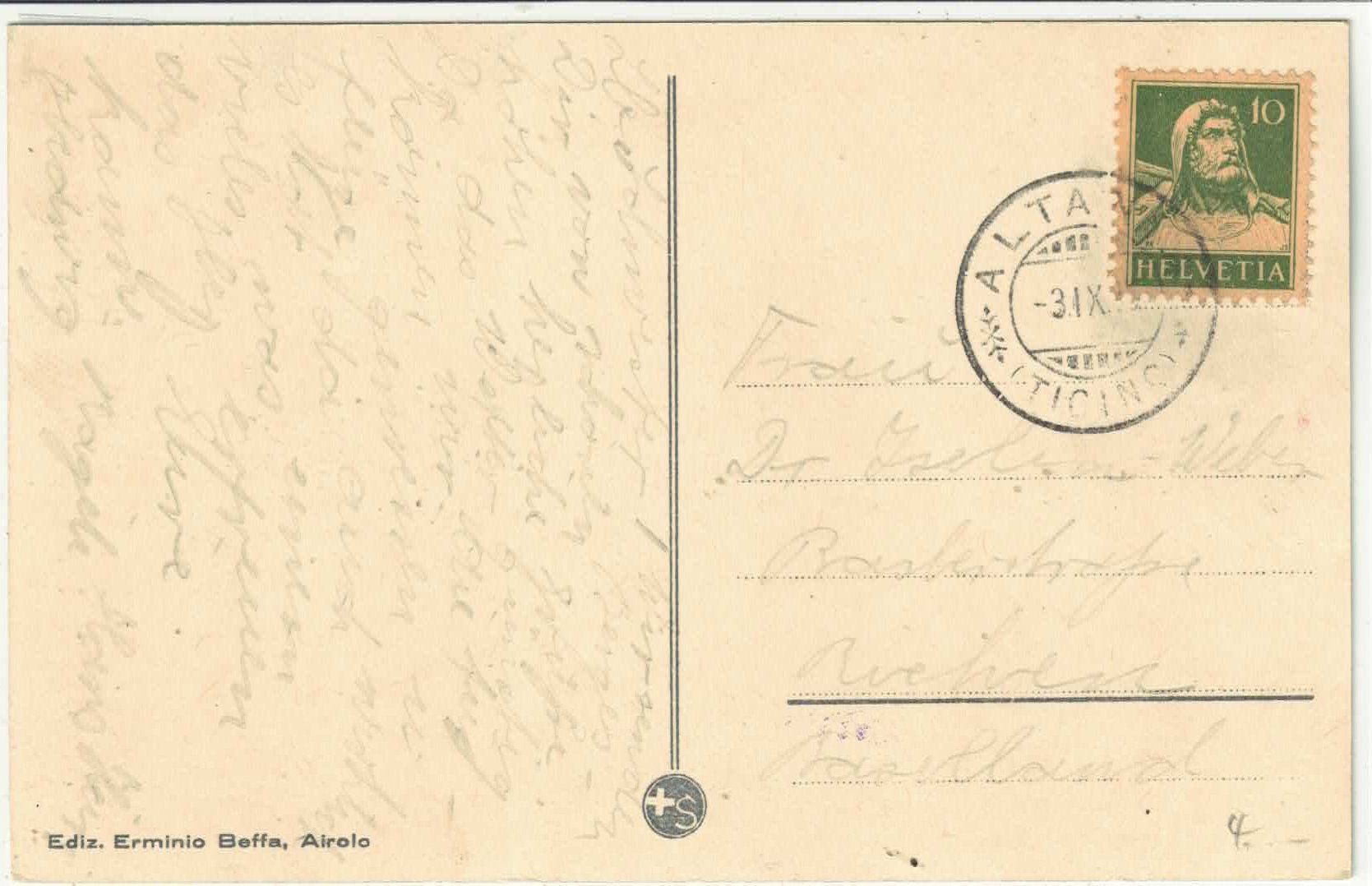 Cartoline postali: Chiesa d'Altanca - Litho – Usato da Ettingen venduto da Kartenplanet 1