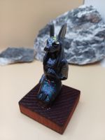 Anubis Figur Schwarz Holo – Resin / Epoxidharz auf Holz