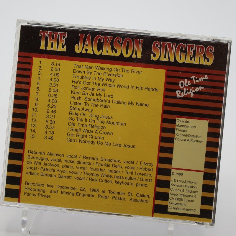 CD: CD The Jackson Singers / 1996 – Usato da Weggis venduto da daisyflower 1