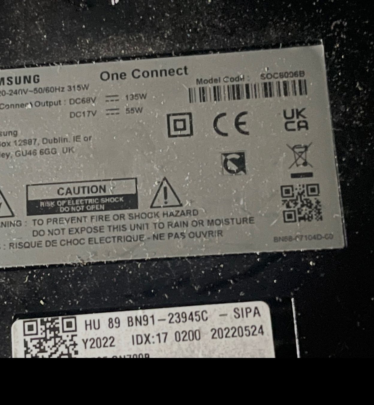 Technique de radiocom: SAMSUNG ONE CONNECT BOX SOC8005B – D'occasion à Trimbach par ELITA-5 4