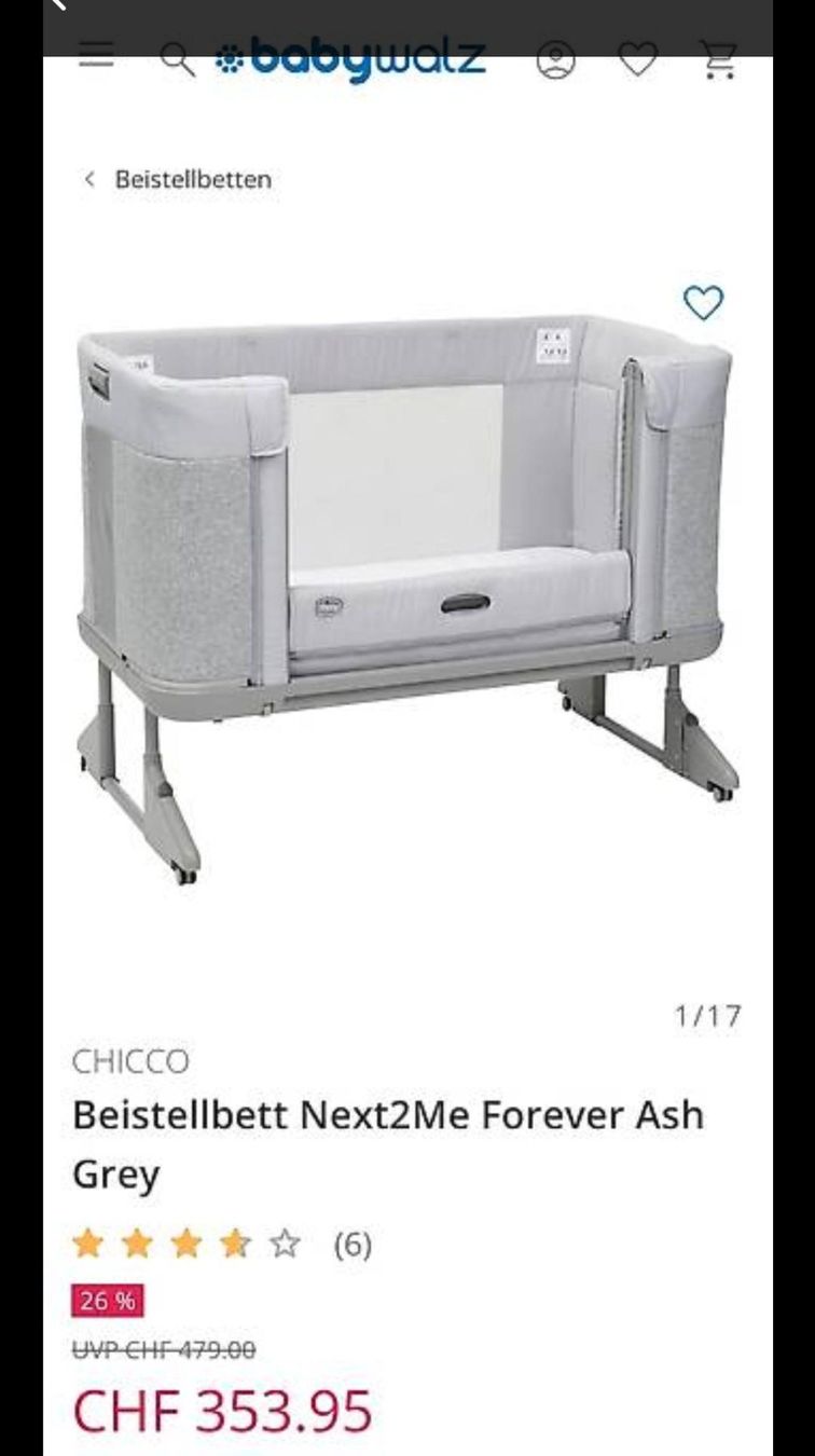 Chicco Betten: Chicco Baby-Beistell-Bett – Gebraucht aus Stans von SM13 4