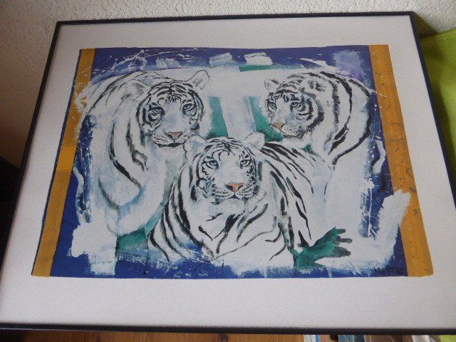 Grafica & Litografie: Rolf Knie 3 weisse Tiger – Usato da Hitzkirch venduto da kleinerbaer01