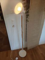 Floor Lamp White Wood Tall Good Condition 150cm