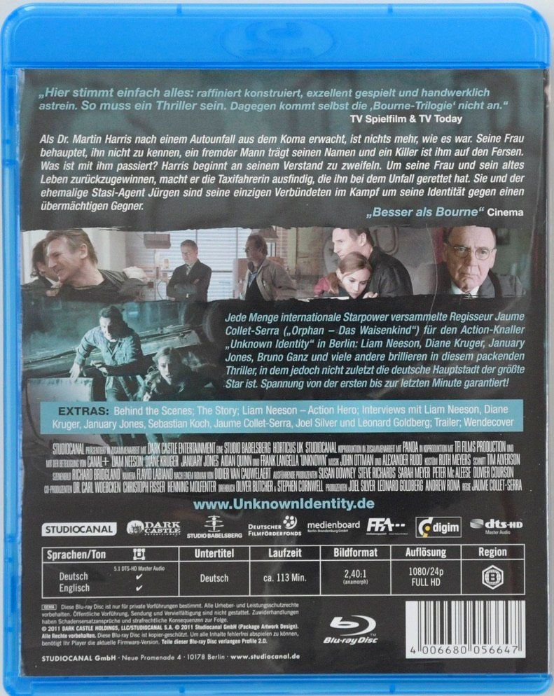 Tutti i DVDs: UNKNOWN IDENTITY - Hol dir dein Leben zurück mit Liam Neeson – Usato da Remetschwil venduto da tgd_gbp8 1