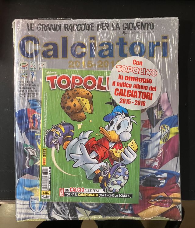 Panini Calciatori 2015-16 Album leer + Topolino versiegelt