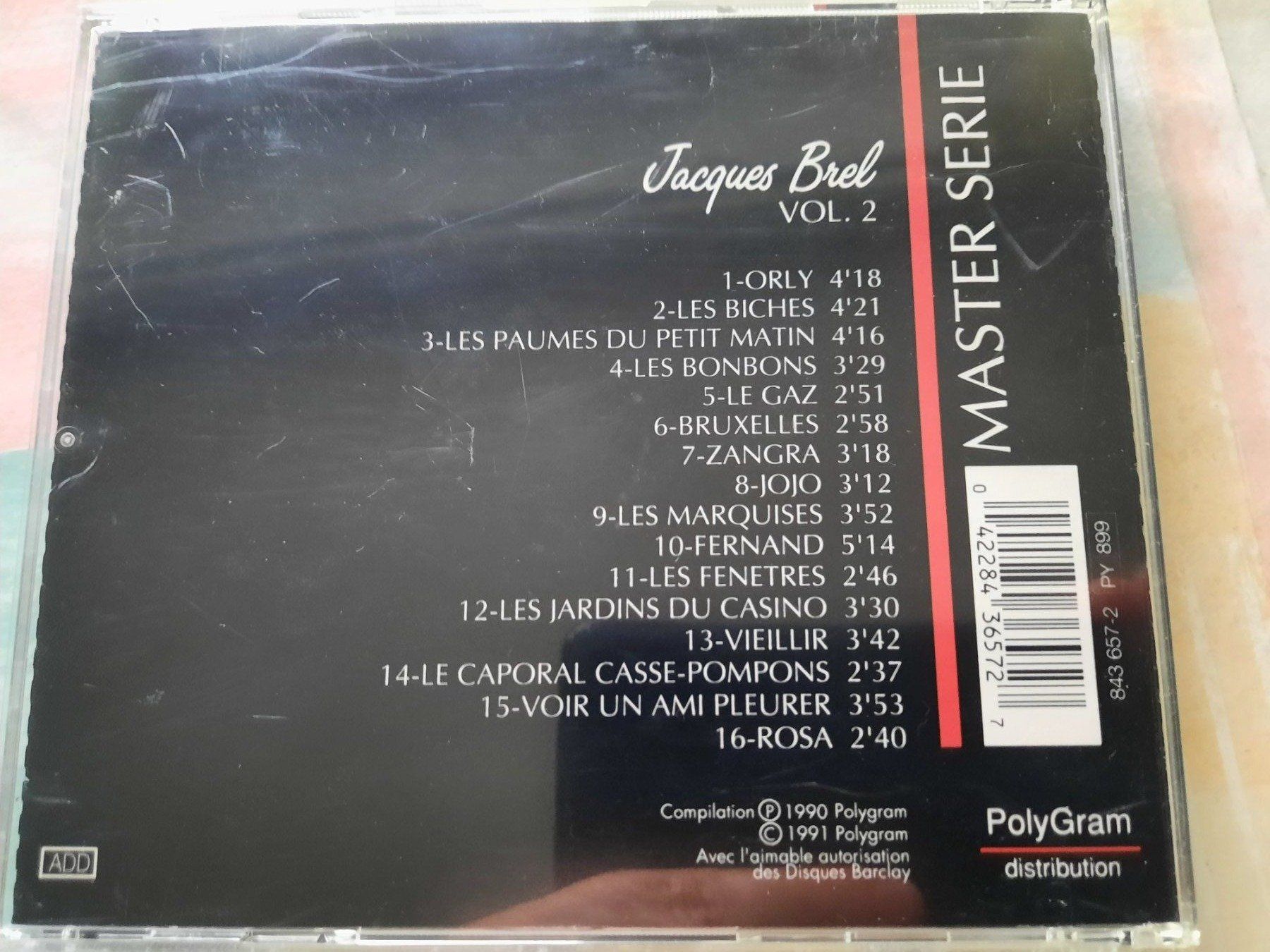 CD: Cd Master série - Jacques Brel  - Volume 2 – Usato da Pully venduto da bro_n52j 1