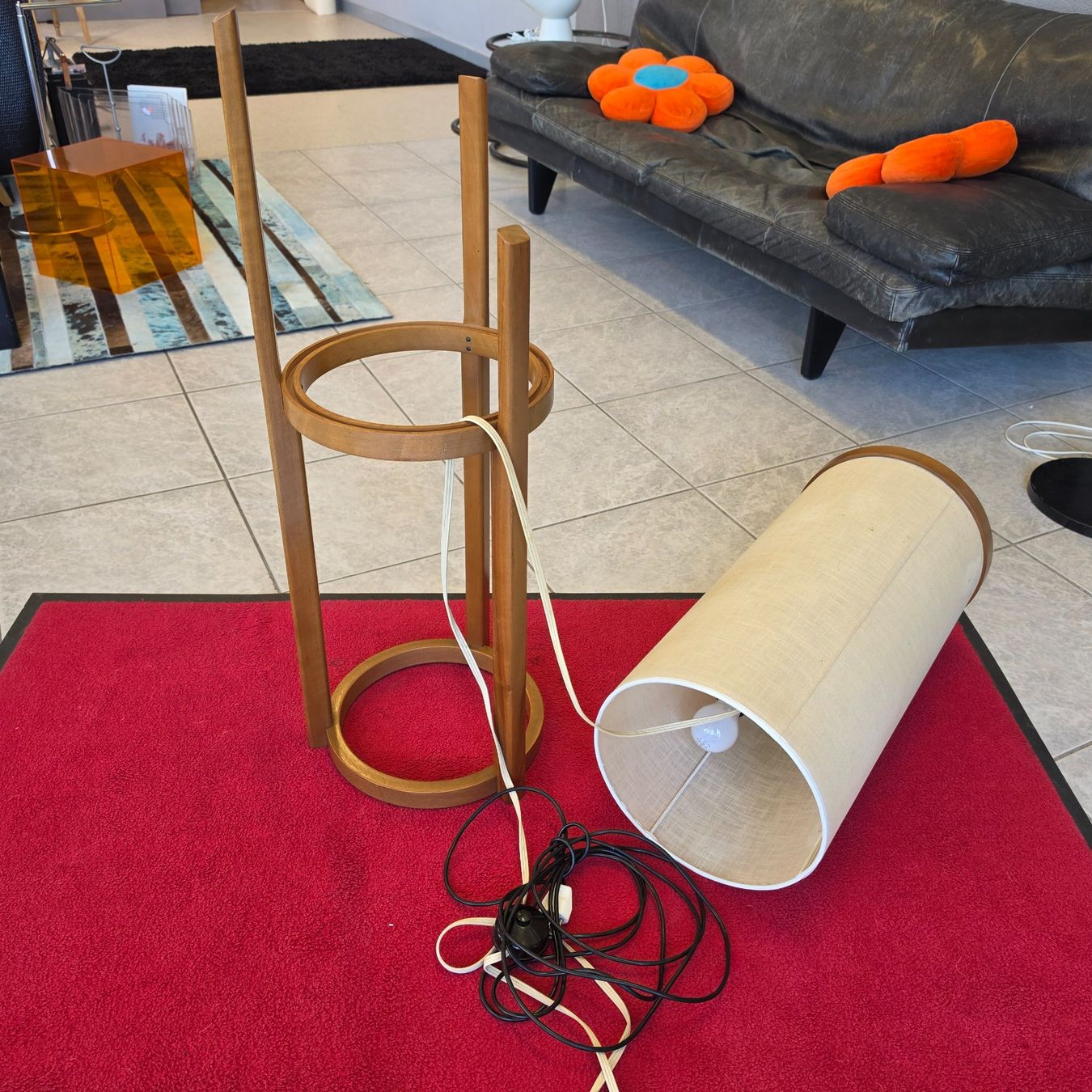 Lampade: Vintage Floor Lamp Holzdesign einzel Schaltbare Stehleuchte – Usato da Nottwil venduto da Wondewa-Shop 7
